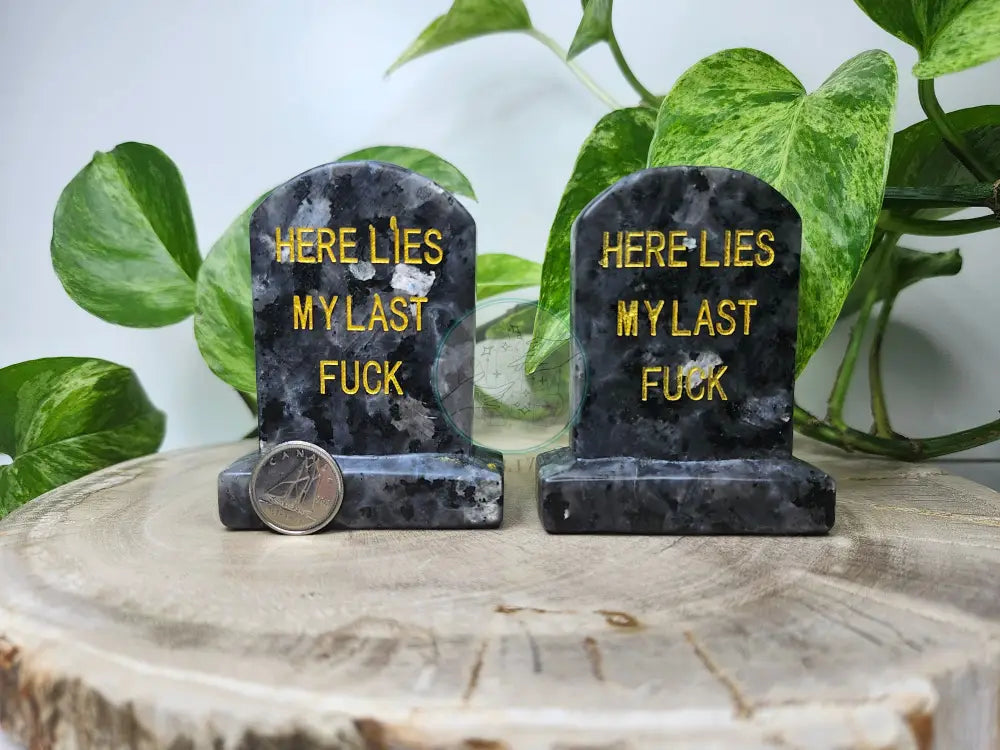 LARVIKITE TOMBSTONE