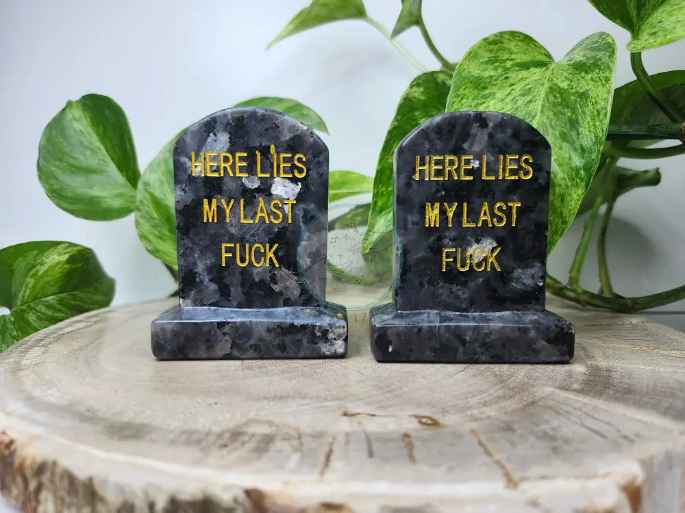 LARVIKITE TOMBSTONE