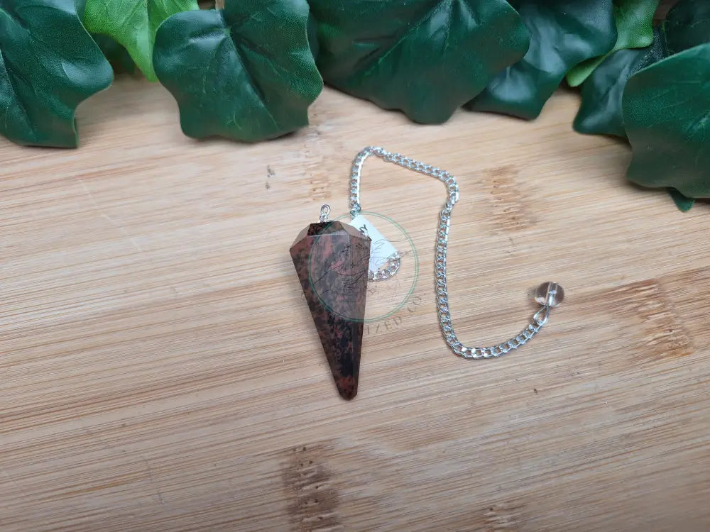 MAHOGANY OBSIDIAN PENDULUM