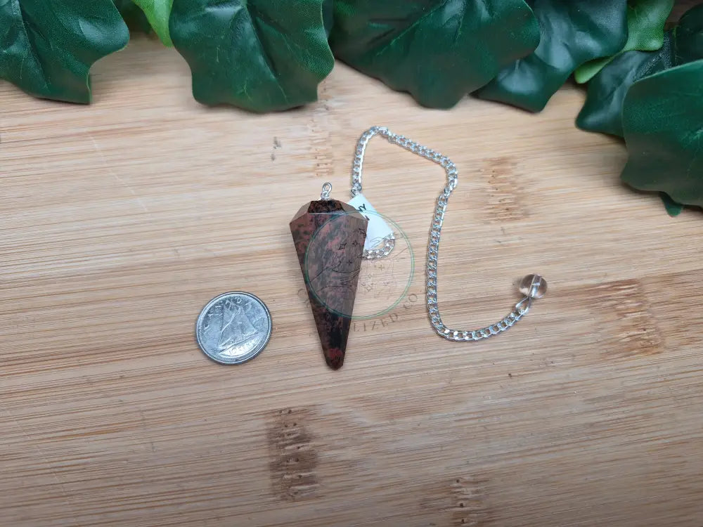 MAHOGANY OBSIDIAN PENDULUM