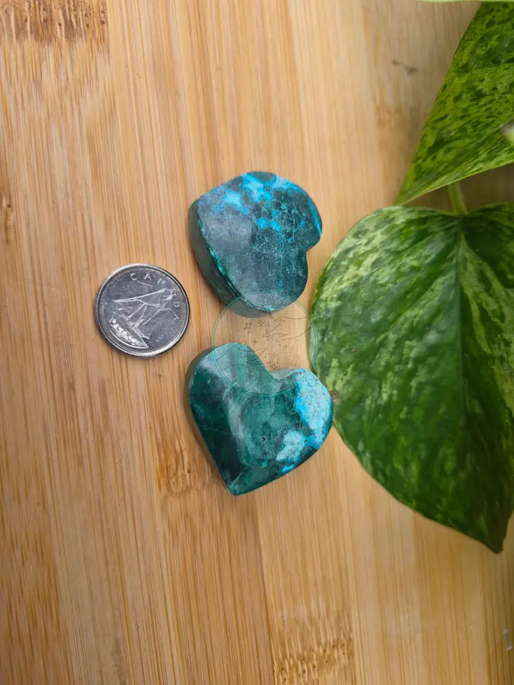 MALACHITE AND CHRYSOCOLLA HEART