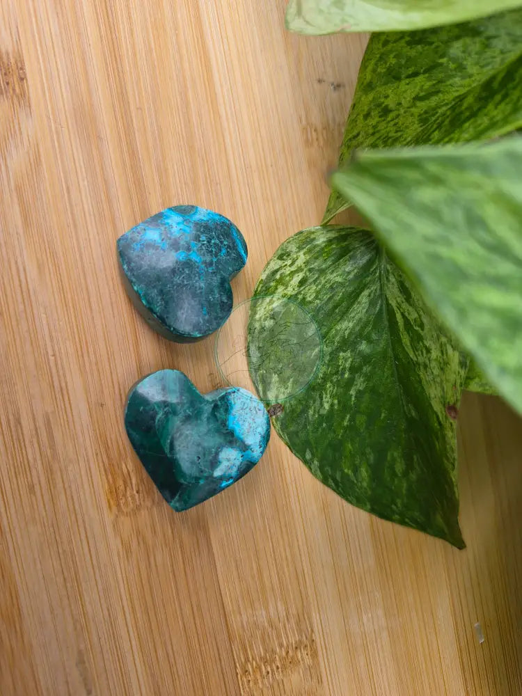 MALACHITE AND CHRYSOCOLLA HEART
