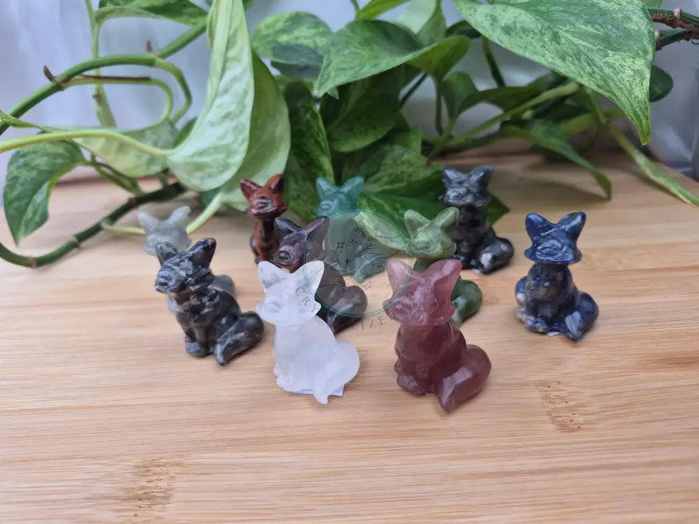 MIXED CRYSTAL FOX SITTING