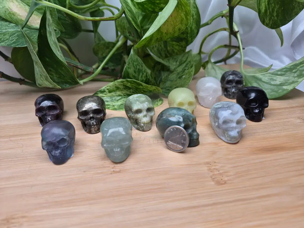 MIXED CRYSTAL SKULL