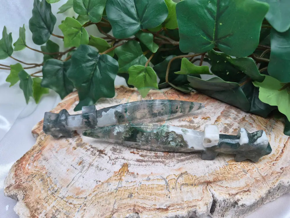 MOSS AGATE DAGGER