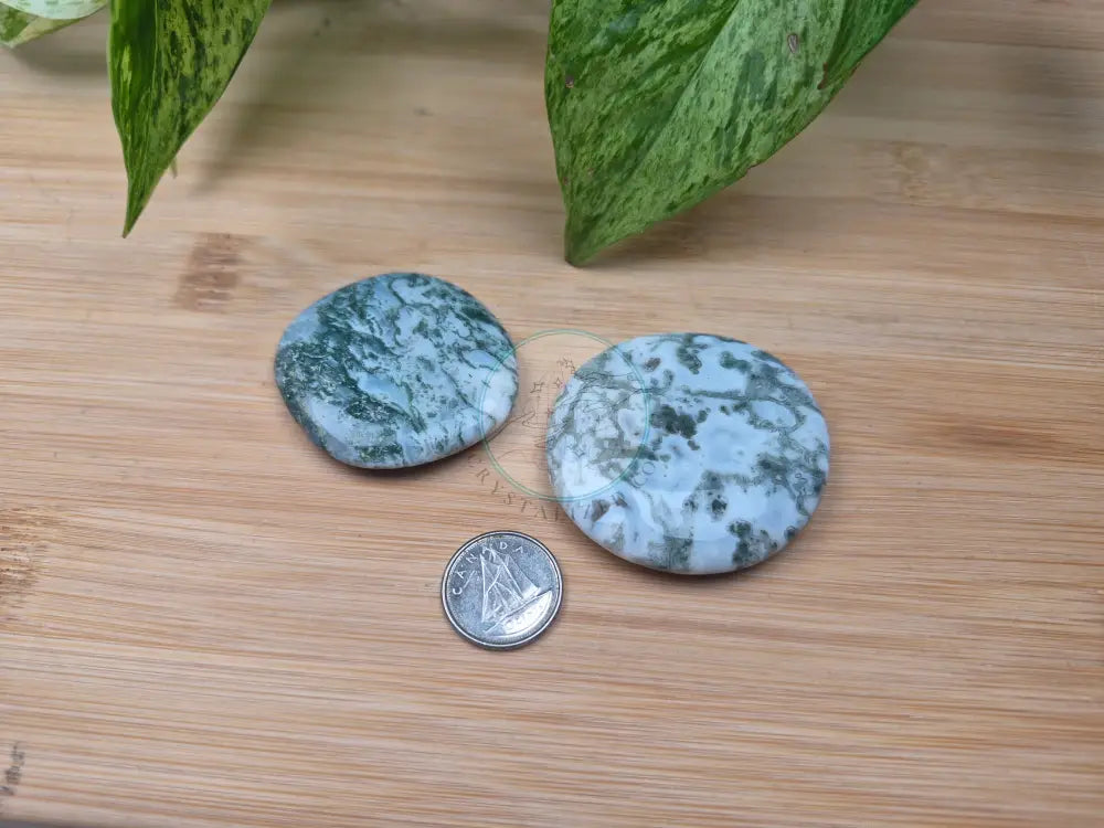MOSS AGATE FLAT STONE
