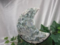 MOSS AGATE MOON W/STAND