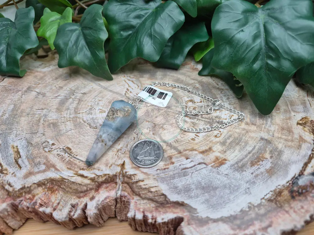 MOSS AGATE PENDULUM