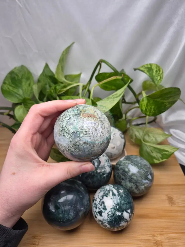 MOSS AGATE SPHERE