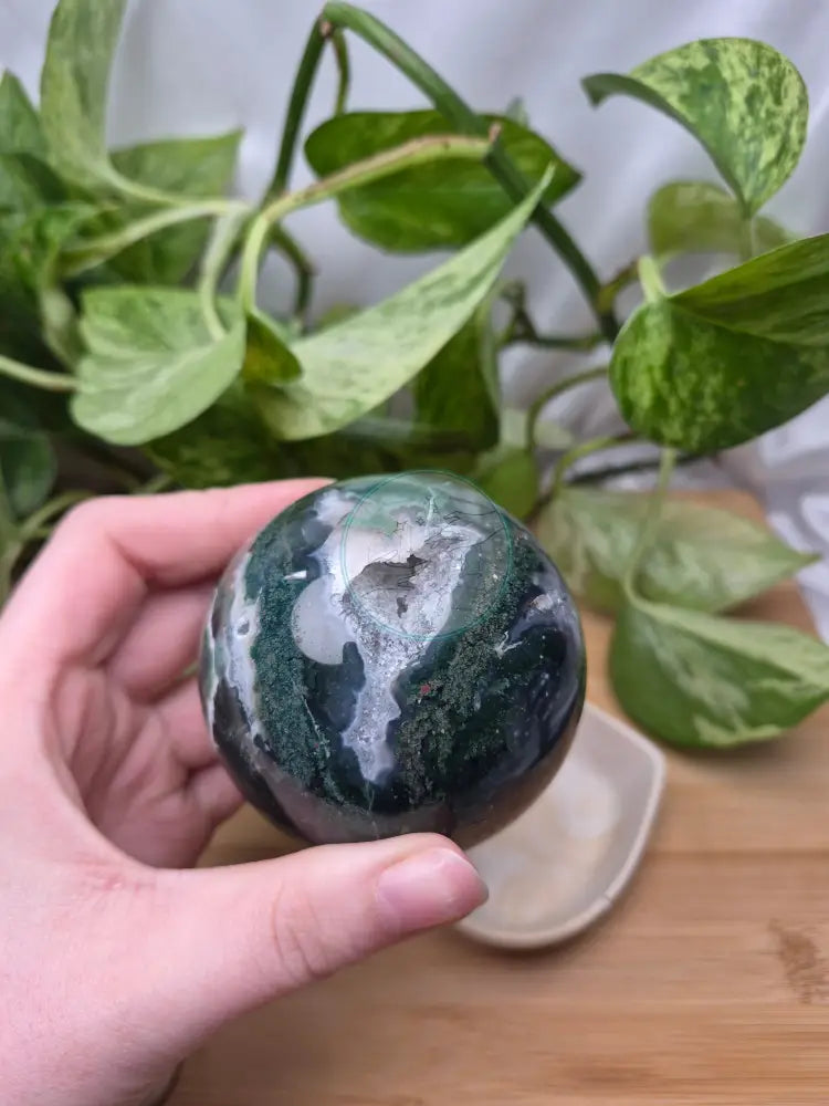 MOSS AGATE SPHERE