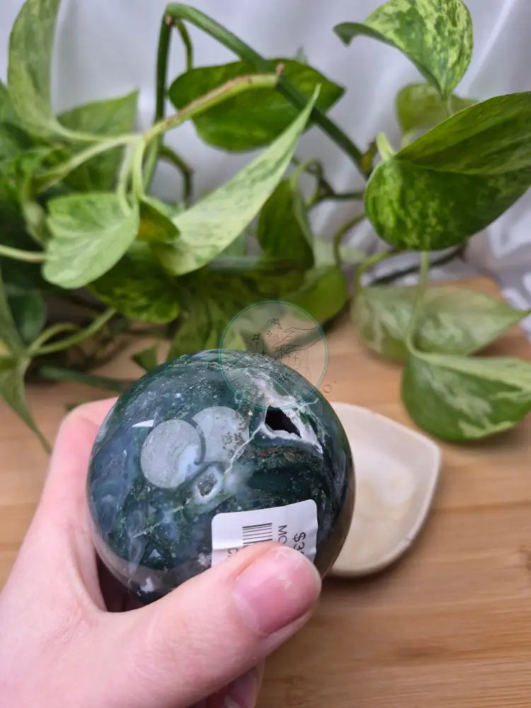MOSS AGATE SPHERE