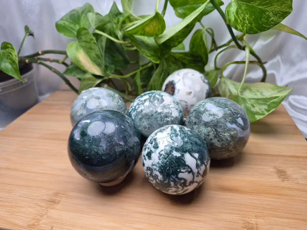 MOSS AGATE SPHERE