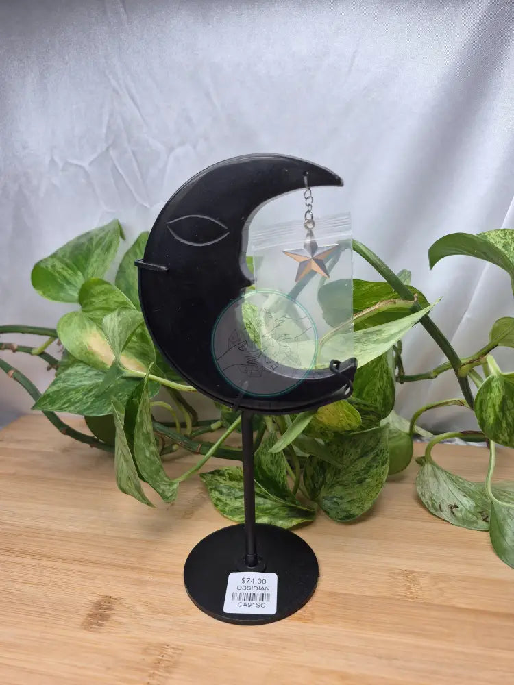 OBSIDIAN MOON WITH STAND