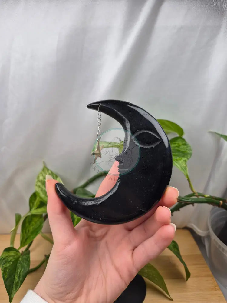 OBSIDIAN MOON WITH STAND