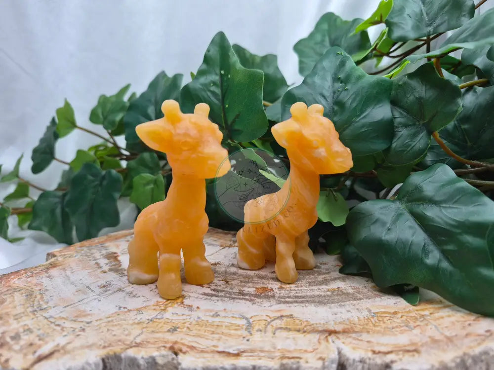 ORANGE CALCITE GIRAFFE