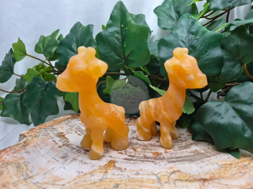 ORANGE CALCITE GIRAFFE