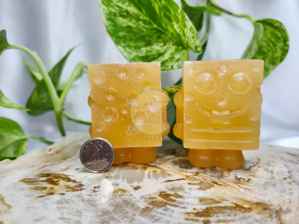 ORANGE CALCITE SPONGEBOB