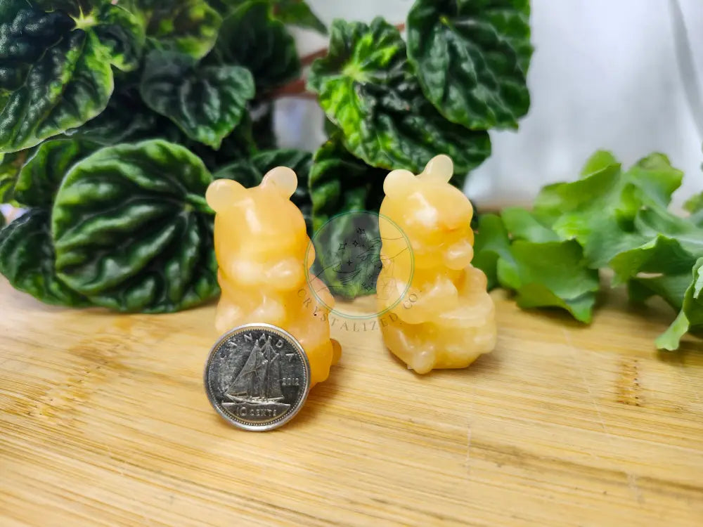 ORANGE CALCITE WINNIE THE POOH