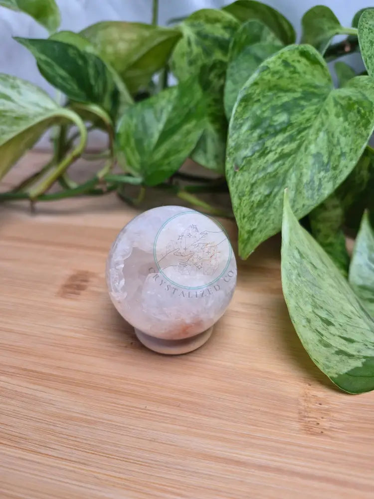 PINK AMETHYST & FLOWER AGATE SPHERE