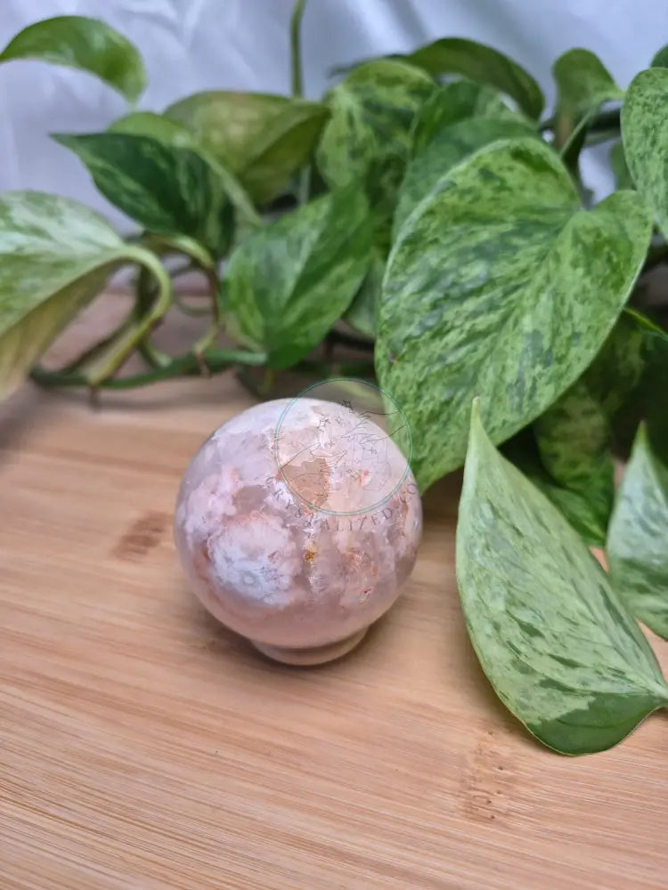 PINK AMETHYST & FLOWER AGATE SPHERE