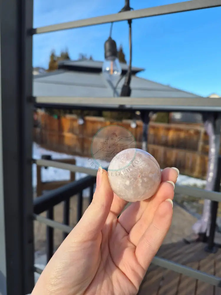 PINK AMETHYST & FLOWER AGATE SPHERE