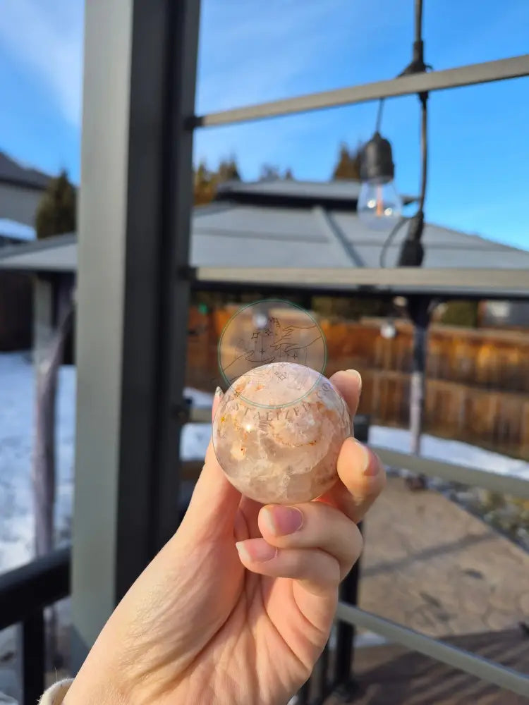 PINK AMETHYST & FLOWER AGATE SPHERE