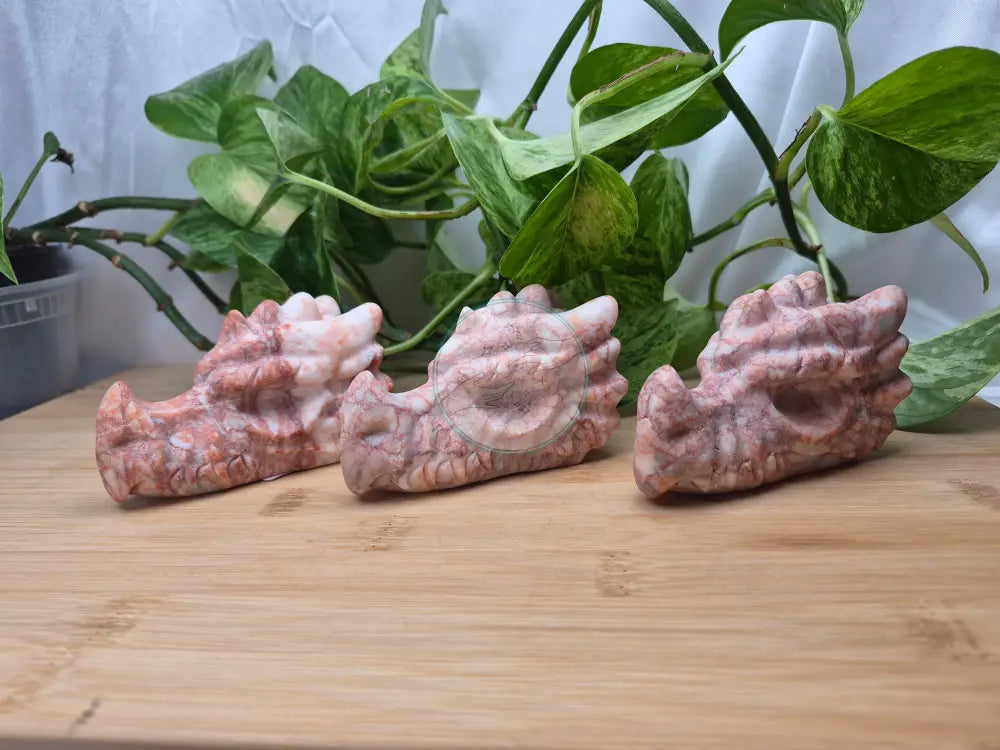 RED VEIN JASPER DRAGON HEAD