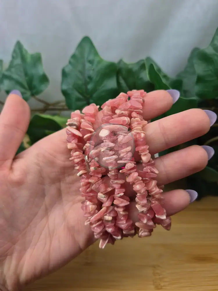 RHODOCHROSITE CHIP BRACELET