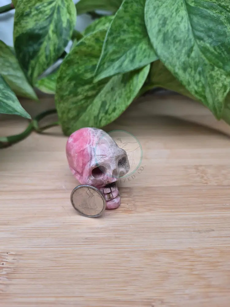 RHODOCHROSITE SKULL