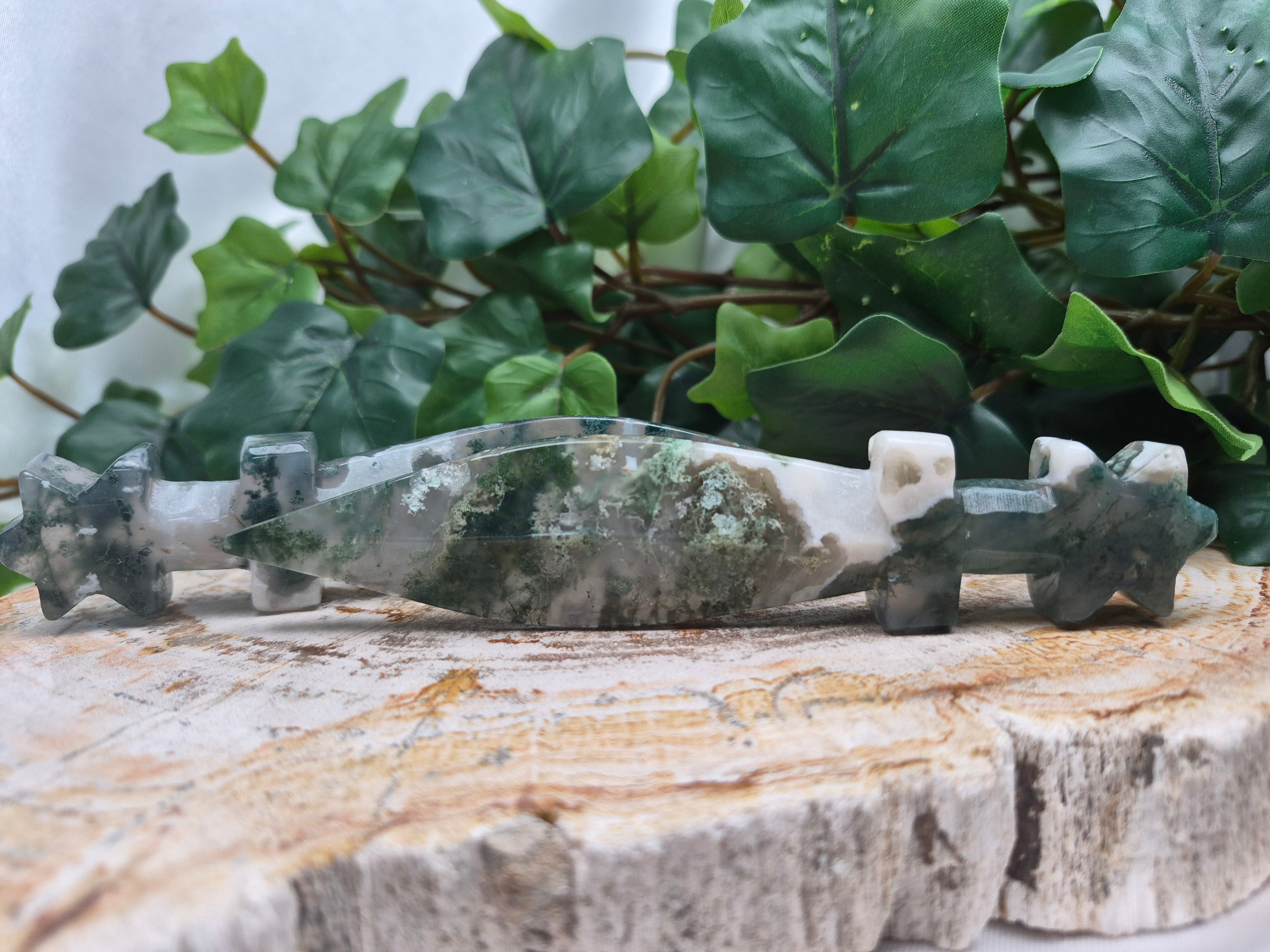 MOSS AGATE DAGGER