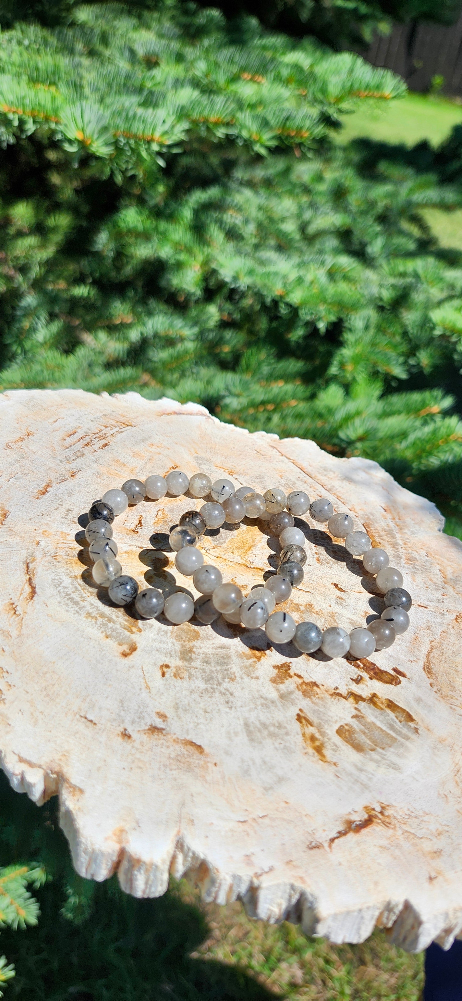 8mm TOURMALATED QUARTZ BRACELET