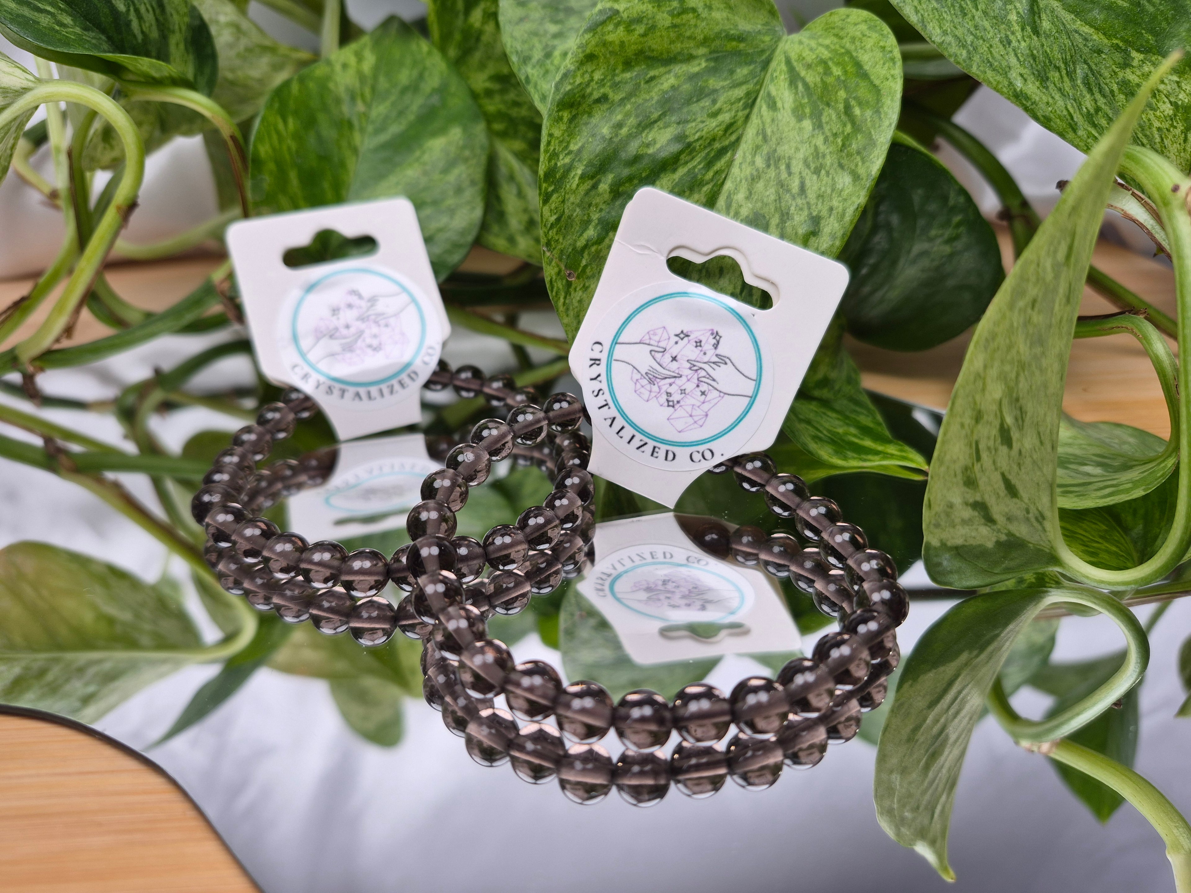 6MM SMOKY QUARTZ BRACELET