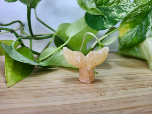 ORANGE CALCITE WHALE TAIL