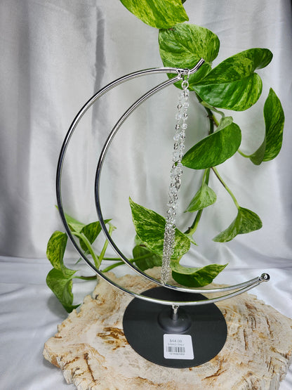 SILVER SPHERE STAND DOUBLE MOON