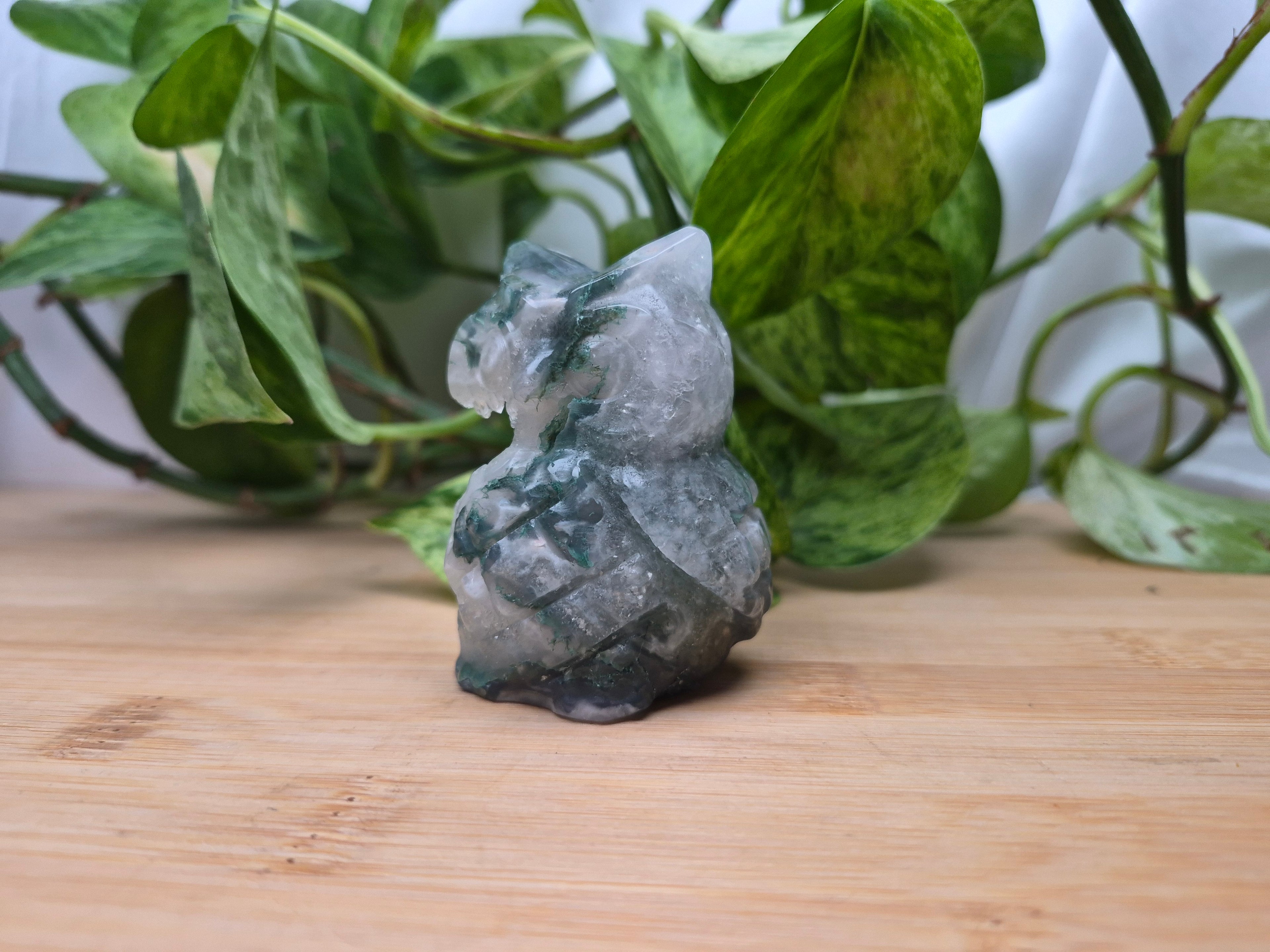MOSS AGATE OWL
