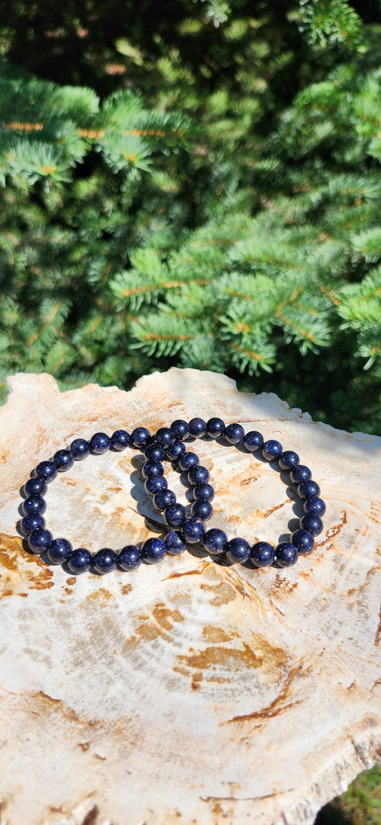 8mm BLUE SANDSTONE BRACELET