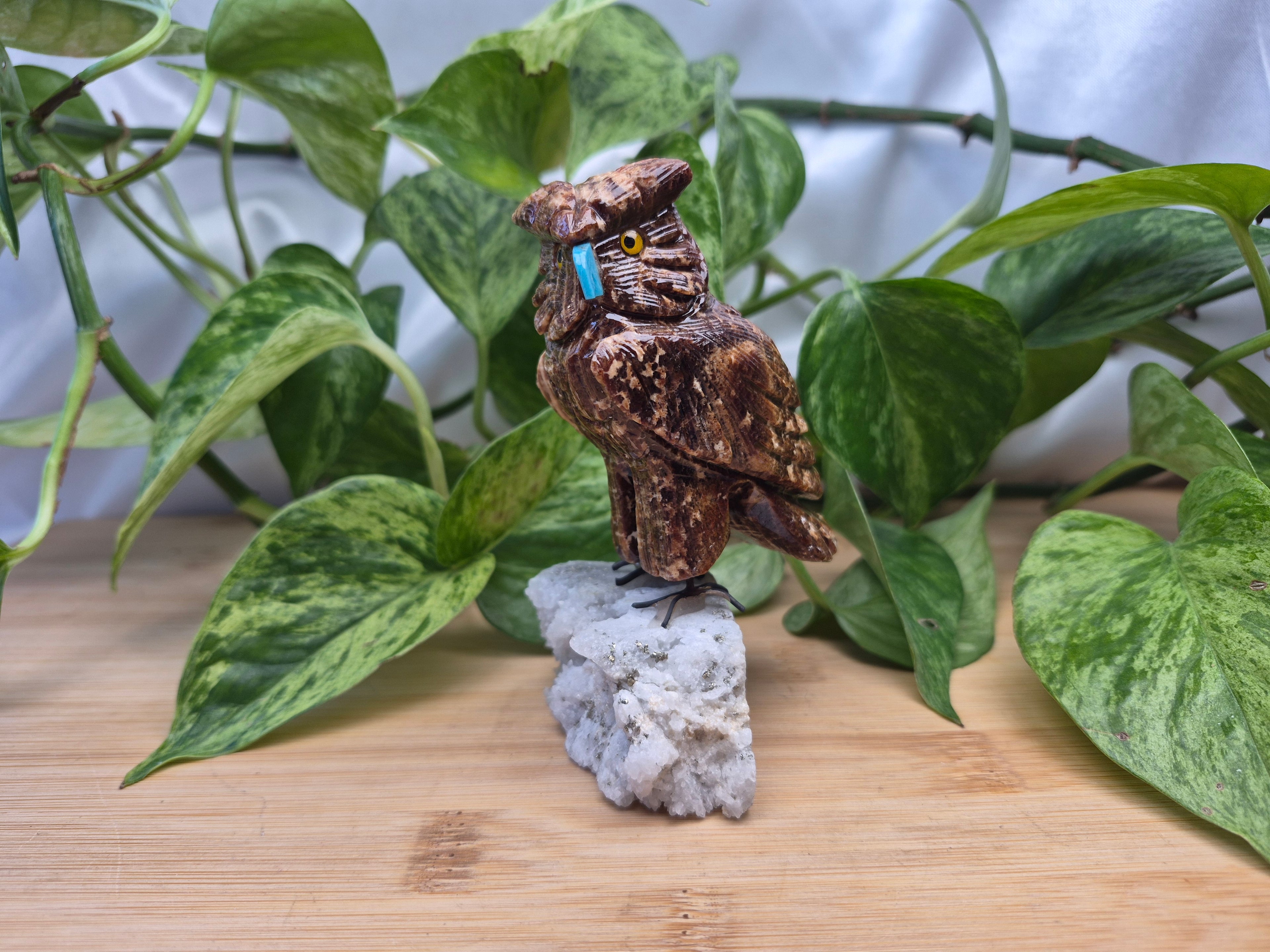 CHOCOLATE CALCITE OWL