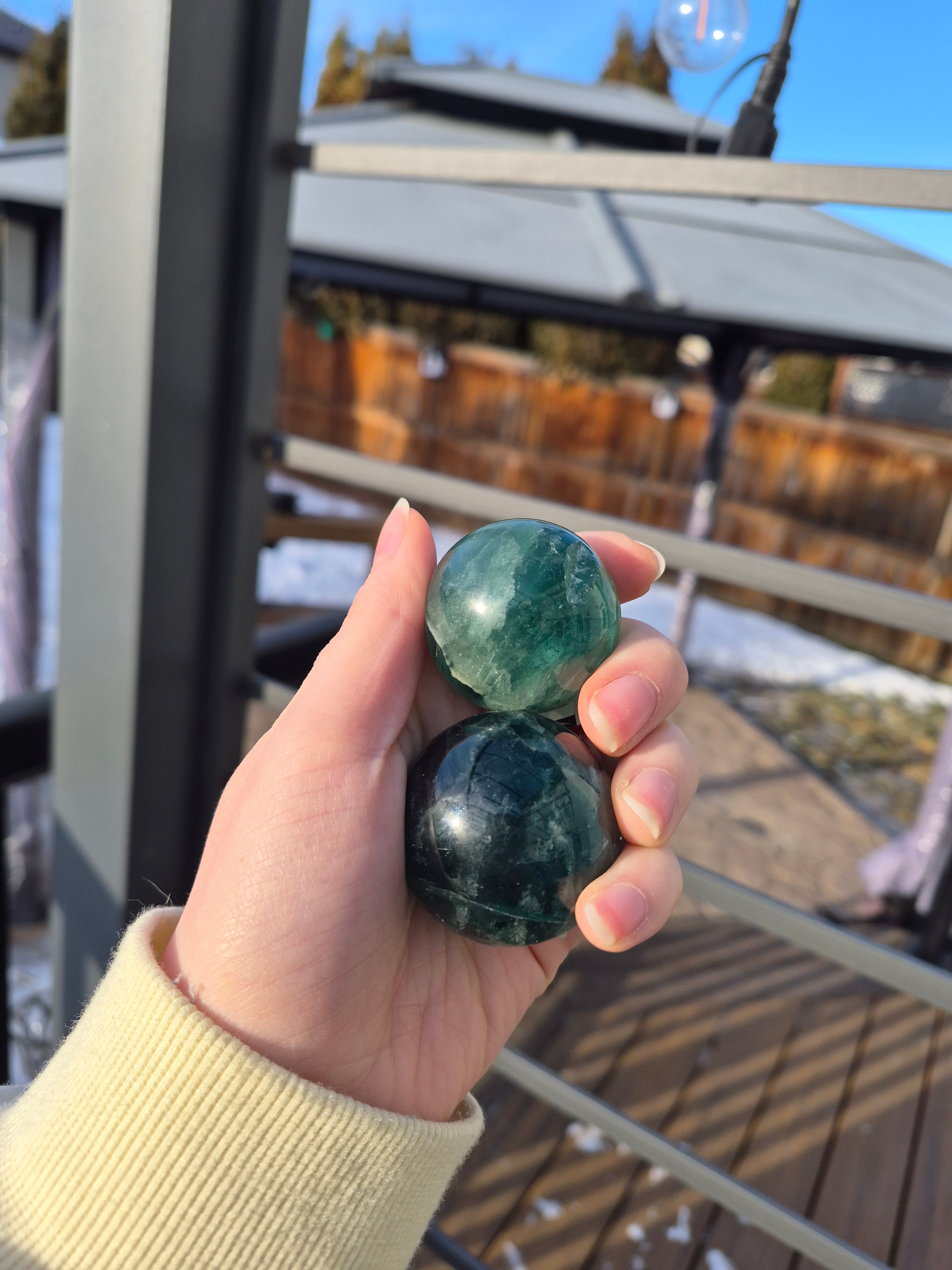 GREEN FLUORITE SPHERE