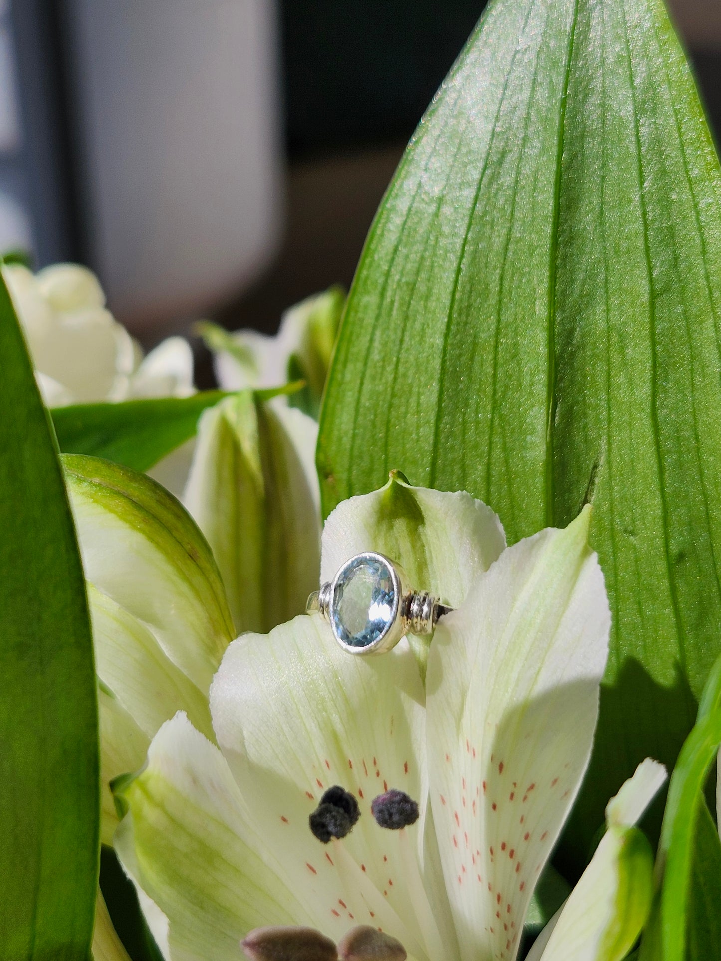 S7 BLUE TOPAZ.925 STERLING SILVER