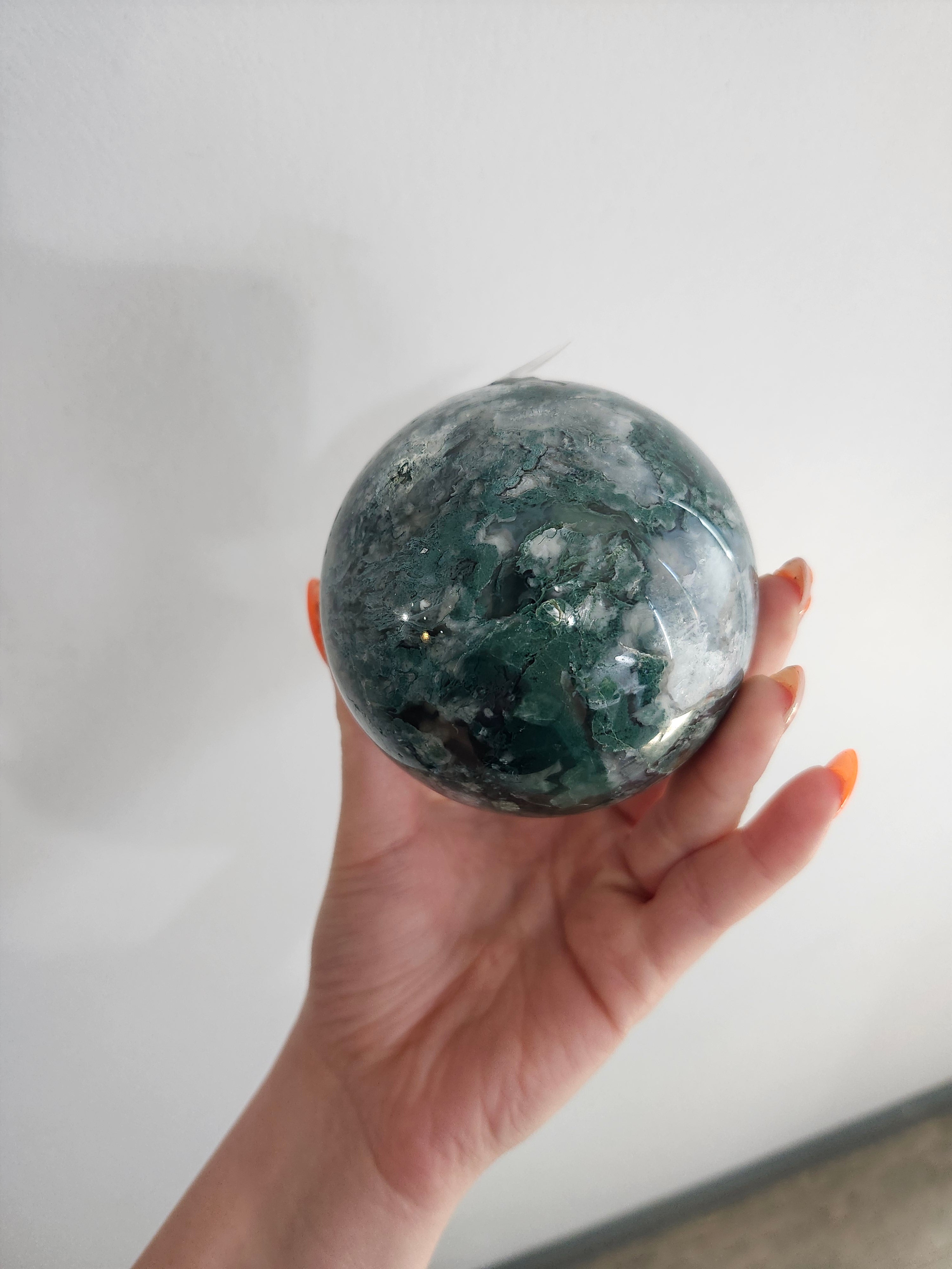 MOSS AGATE SPHERE