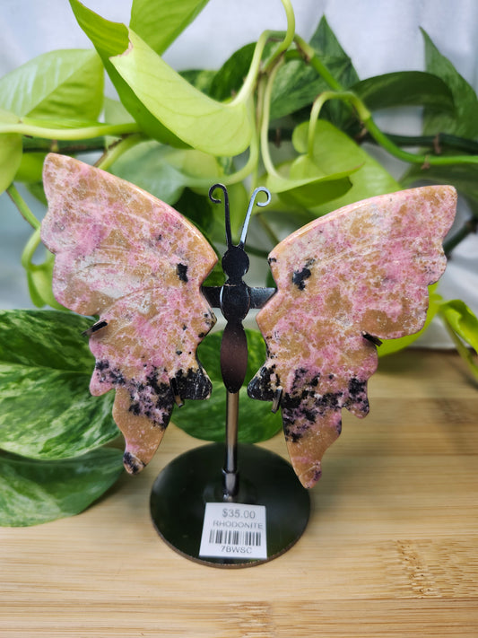 RHODONITE BUTTERFLY WINGS
