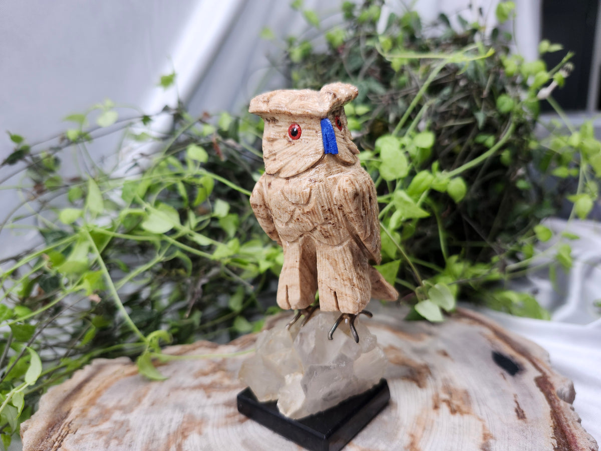 CHOCOLATE CALCITE OWL