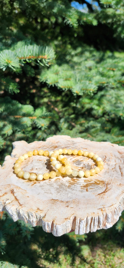 8mm ORANGE CALCITE BRACELET