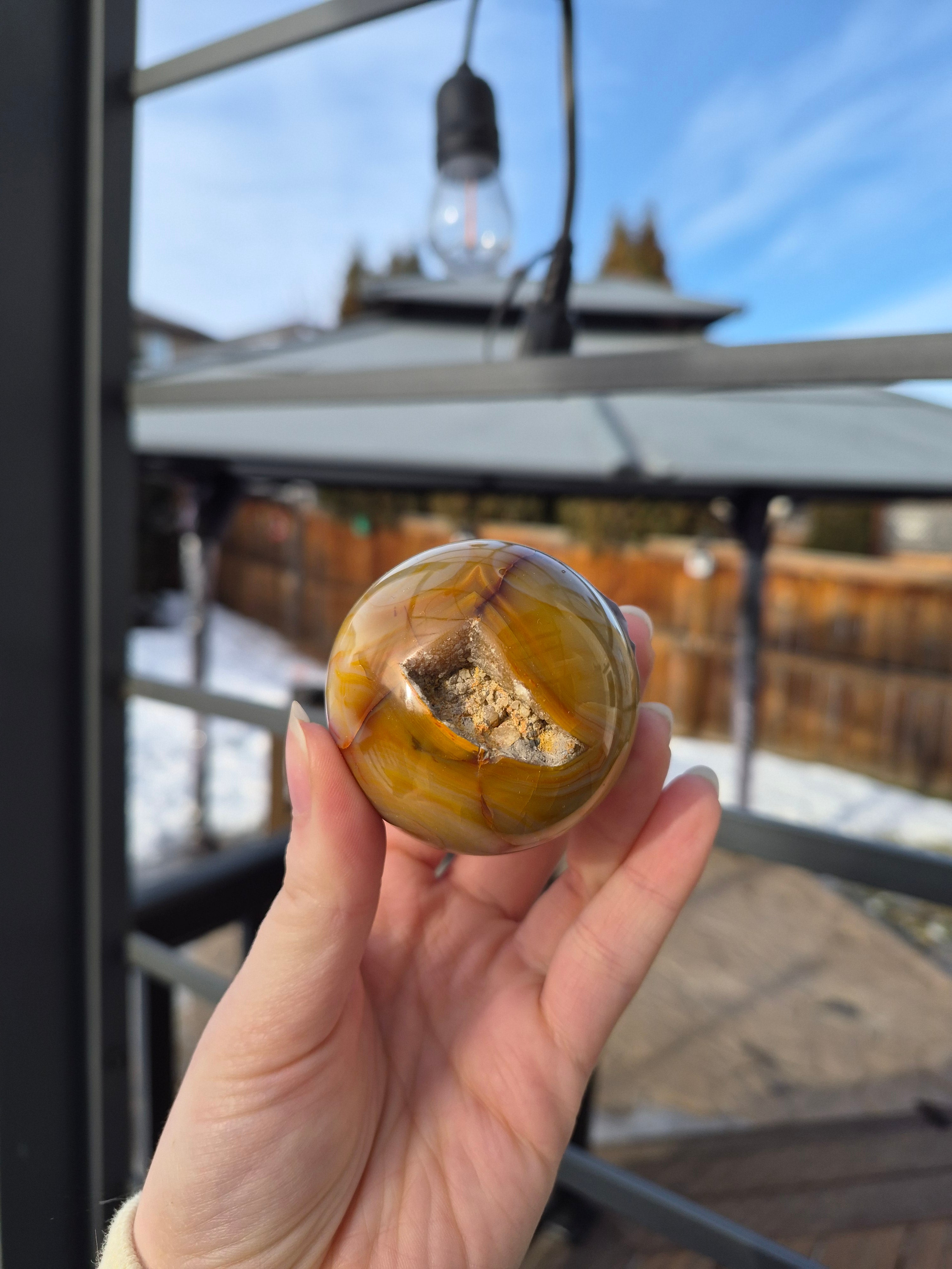 CARNELIAN AGATE SPHERE