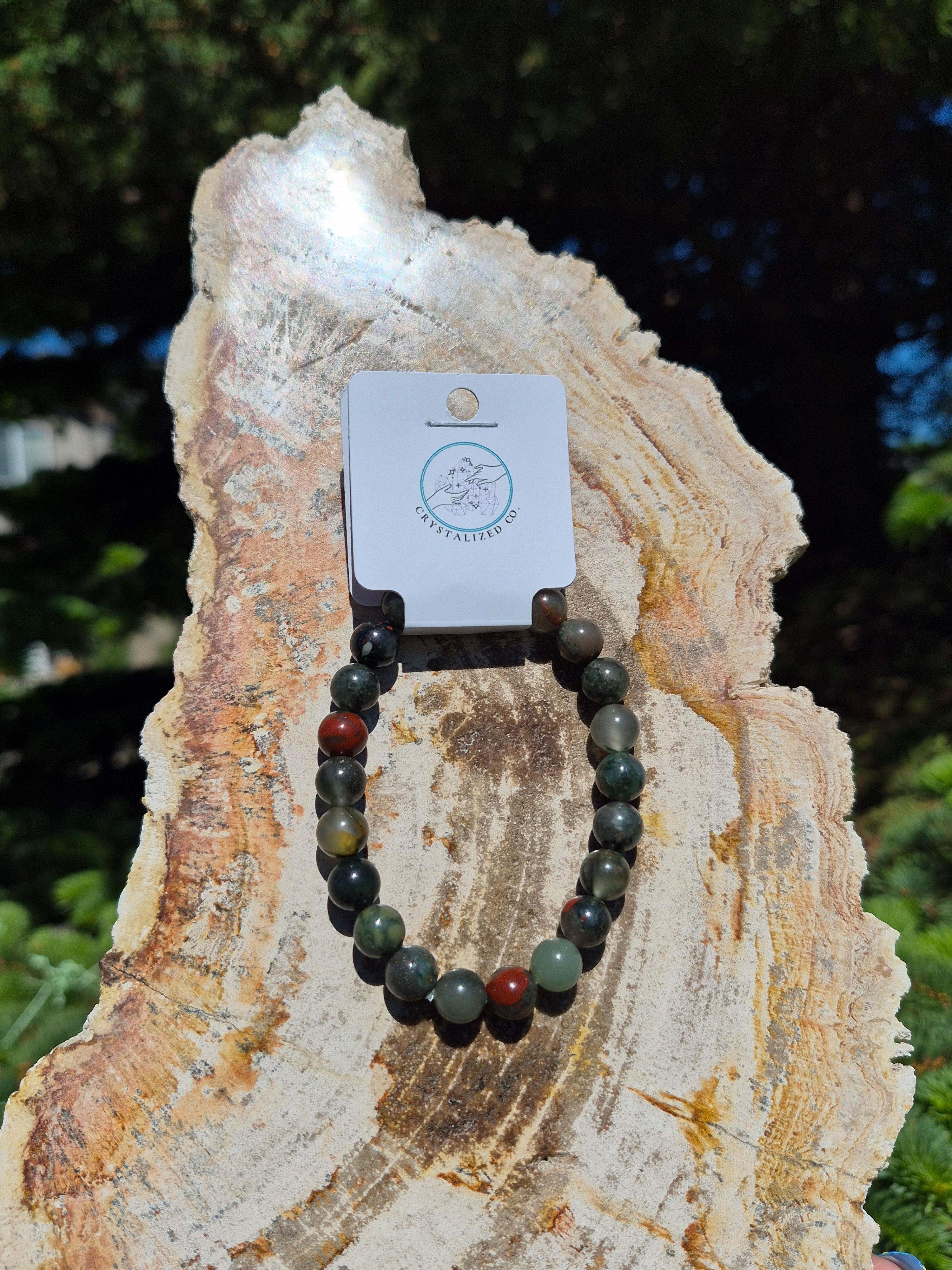 8MM BLOODSTONE BRACELET