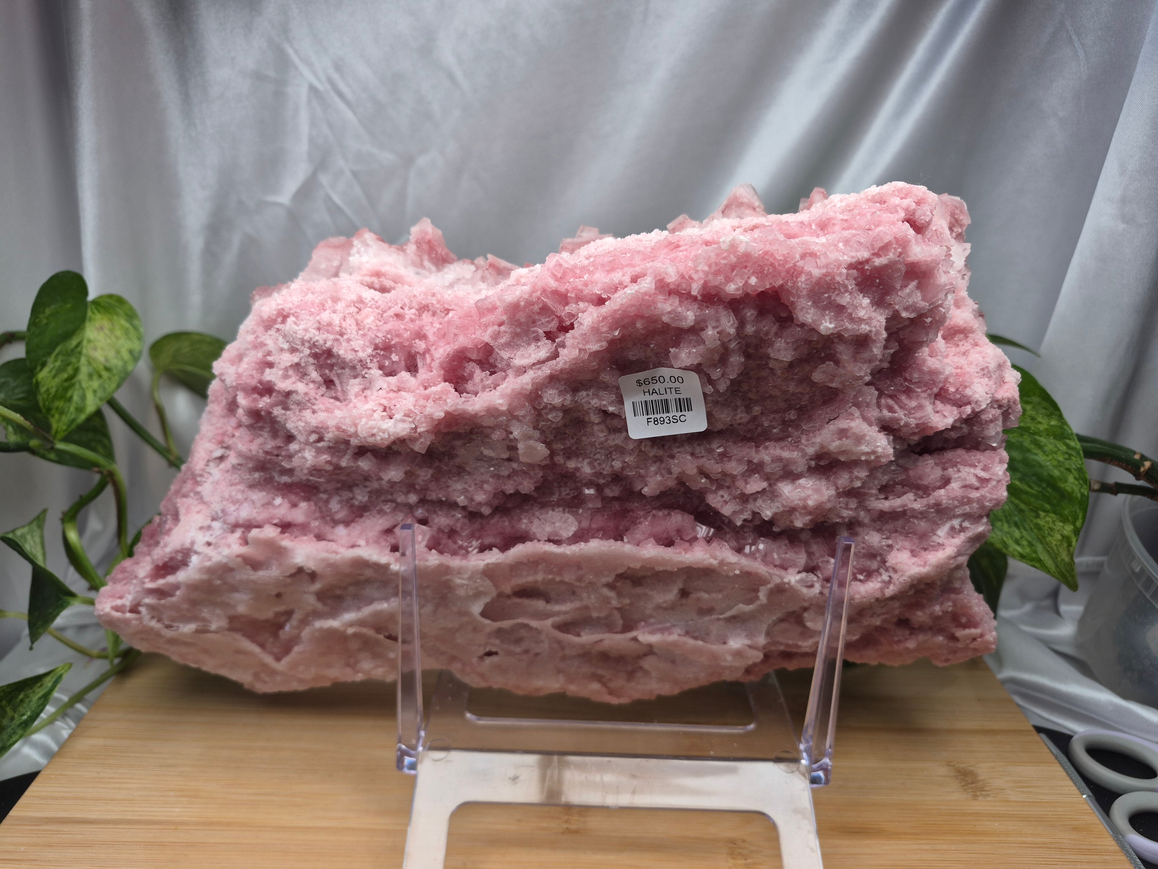 PINK HALITE CLUSTER XL