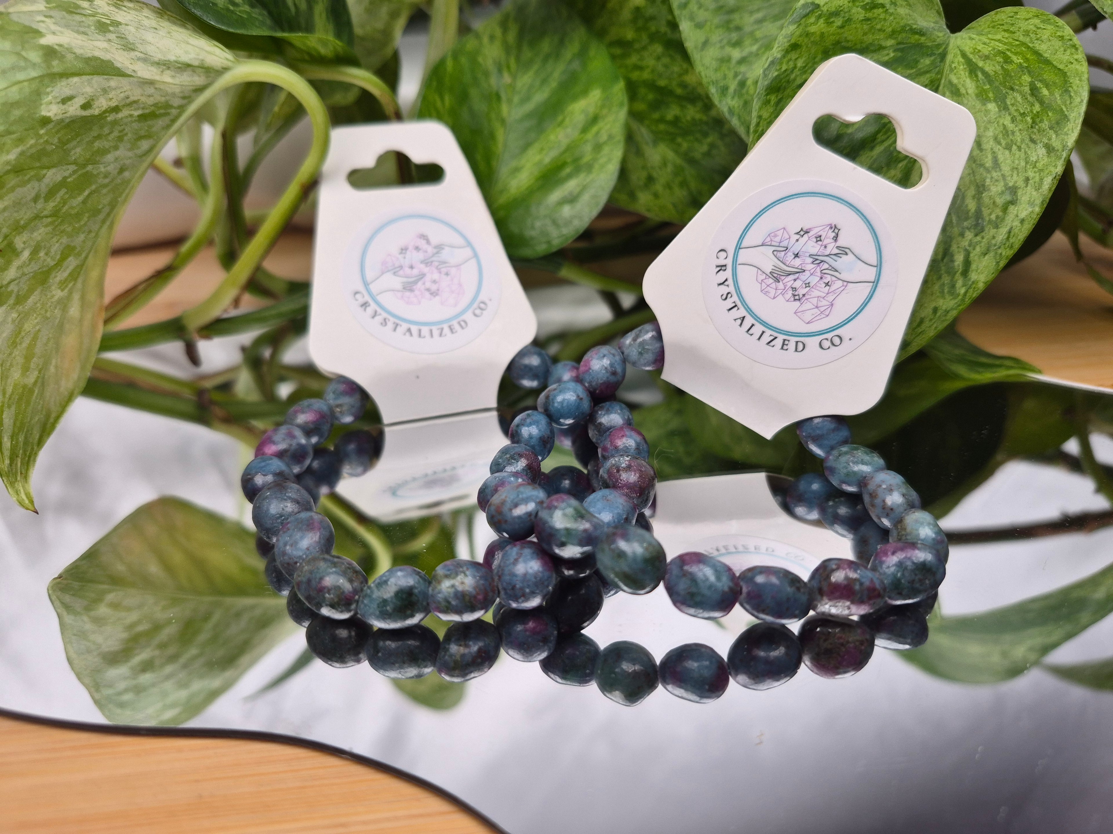 RUBY IN BLUE APATITE BRACELET