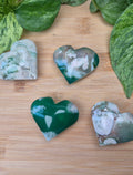 GREEN FLOWER AGATE HEART