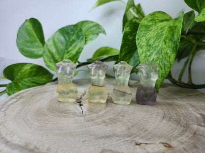 PALE YELLOW FLUORITE MINI GODDESS BODY