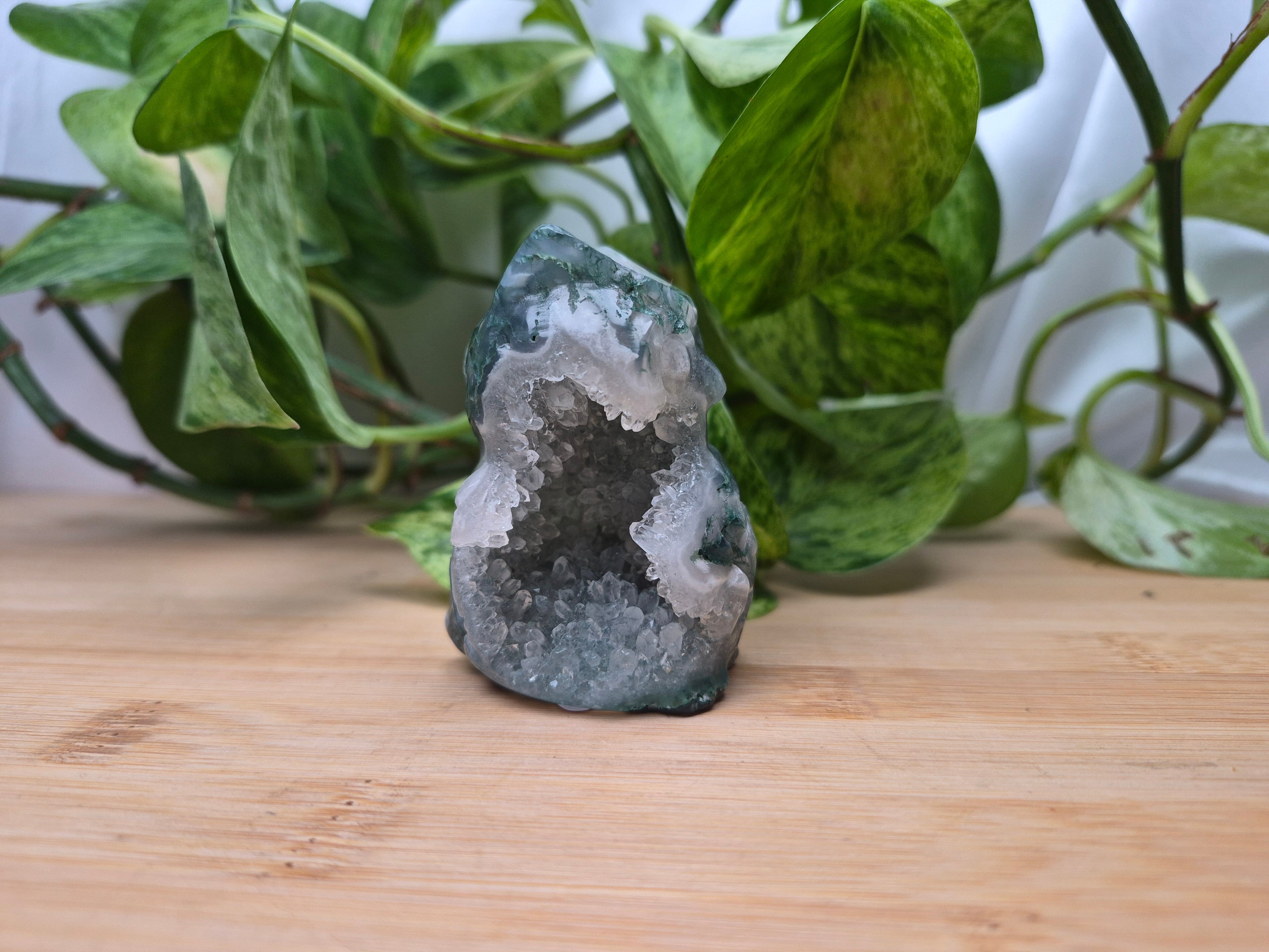 MOSS AGATE OWL